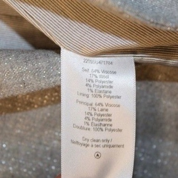 Veronica Beard Oria Dickey Jacket Gray Silver Double-Breasted Blazer USA Size 2 - Picture 14 of 16